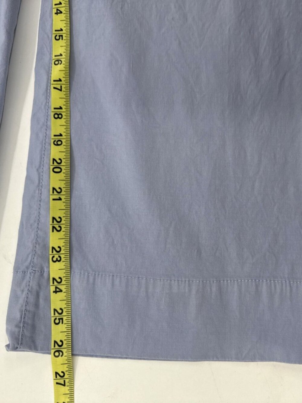 Anthropologie Pants Womens 30x26 Blue High Waist Wide Leg Flare Linen Stretch - Picture 11 of 15